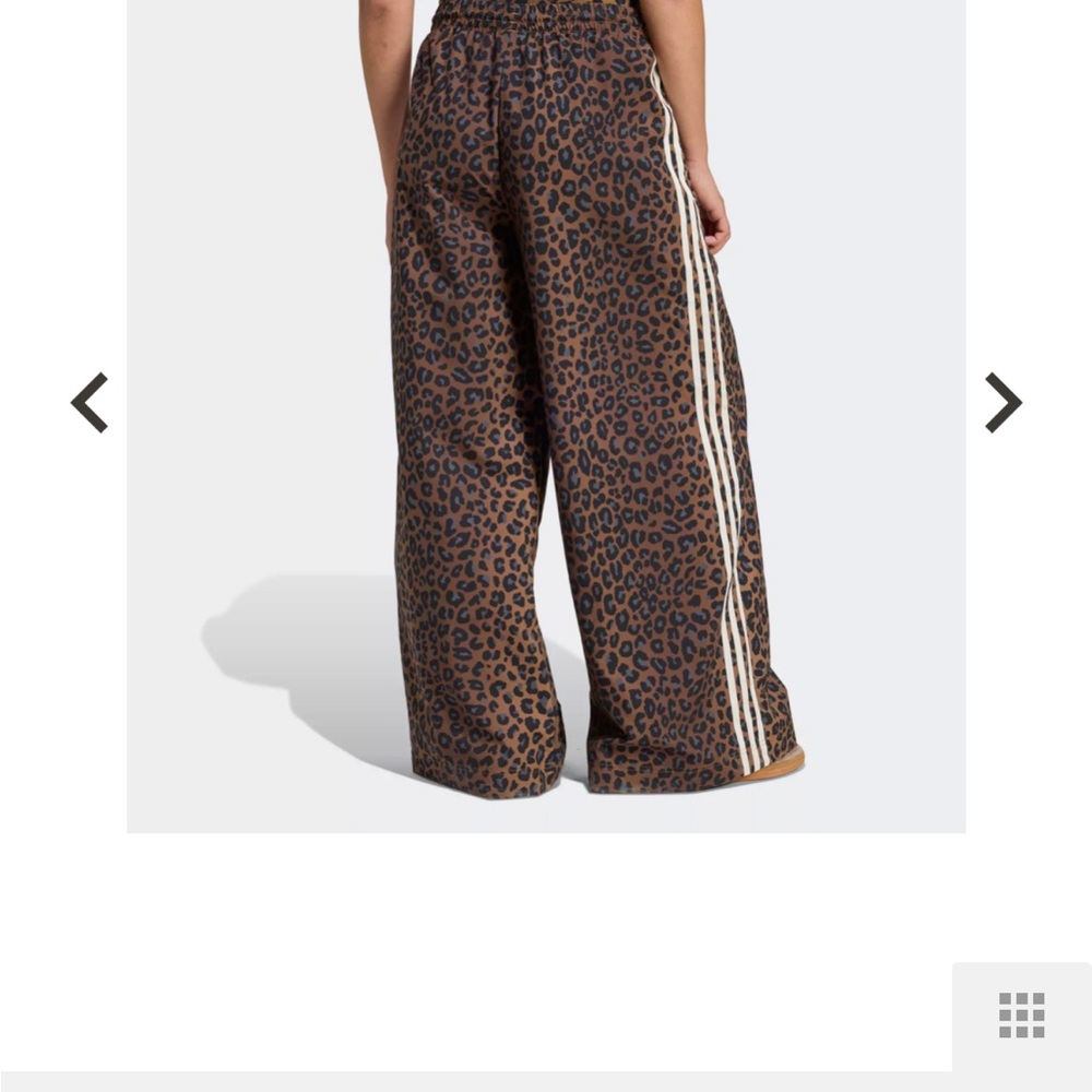 SOLD OUT adidas Leopard-Print Wide-Leg Track Pants XS - Picture 2 of 4